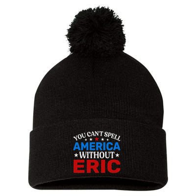 EricS Patriotic Pride 4th Of July Celebration Pom Pom 12in Knit Beanie