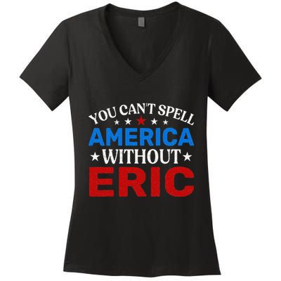 EricS Patriotic Pride 4th Of July Celebration Women's V-Neck T-Shirt