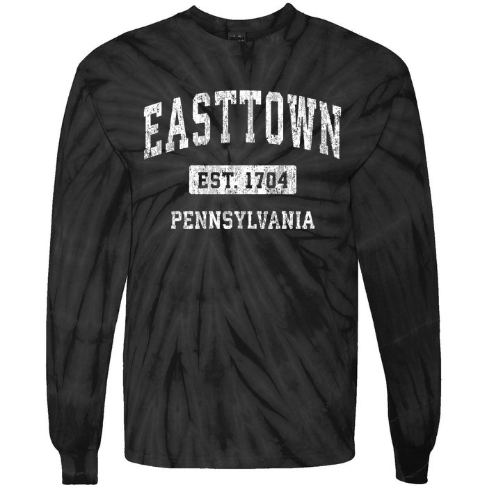 Easttown Pennsylvania Pa Vintage Sports Established Tie-Dye Long Sleeve Shirt