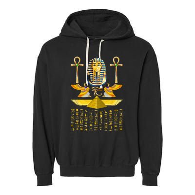 Egyptian Pyramids Pharaoh Tut King Tutankhamun Garment-Dyed Fleece Hoodie