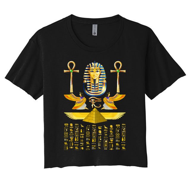 Egyptian Pyramids Pharaoh Tut King Tutankhamun Crop Top