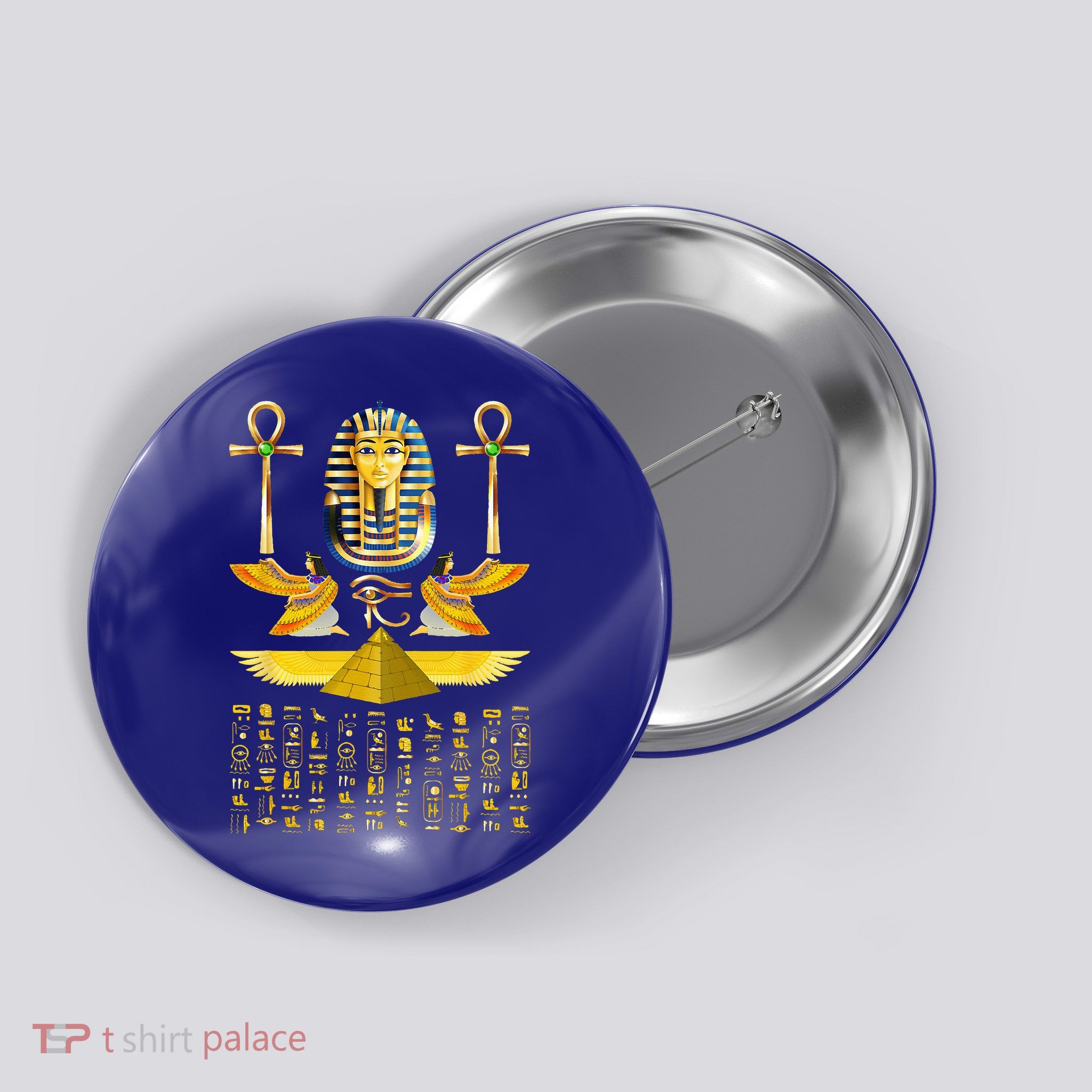 Egyptian Pyramids Pharaoh Tut King Tutankhamun Button