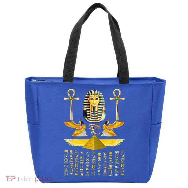 Egyptian Pyramids Pharaoh Tut King Tutankhamun Zip Tote Bag
