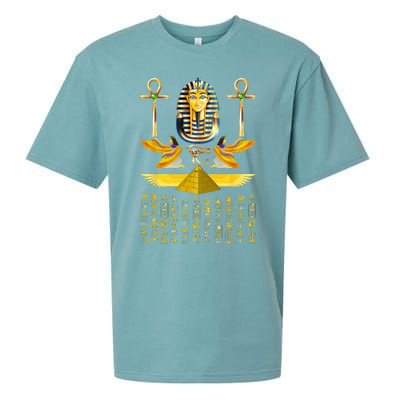 Egyptian Pyramids Pharaoh Tut King Tutankhamun Sueded Cloud Jersey T-Shirt