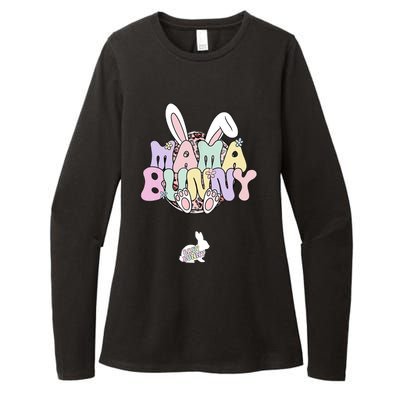 Easter Pregnancy Quote Pregnant Mom Mama Bunny Baby Bunny Womens CVC Long Sleeve Shirt