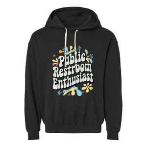 Embarrassing Public Restroom Inappropriate Garment-Dyed Fleece Hoodie