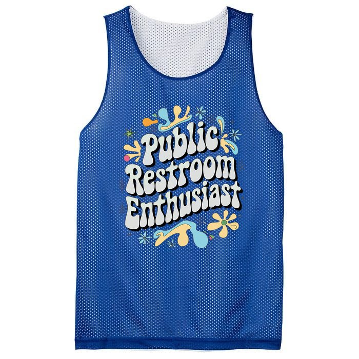 Embarrassing Public Restroom Inappropriate Mesh Reversible Basketball Jersey Tank