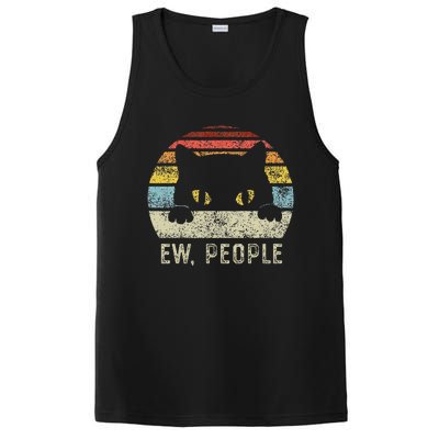 Ew People Retro Cat Funny Vintage Anti Social Introvert PosiCharge Competitor Tank