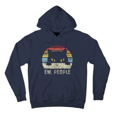 Ew People Retro Cat Funny Vintage Anti Social Introvert Tall Hoodie