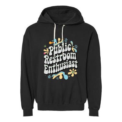 Embarrassing Public Restroom Funny Inappropriate Garment-Dyed Fleece Hoodie