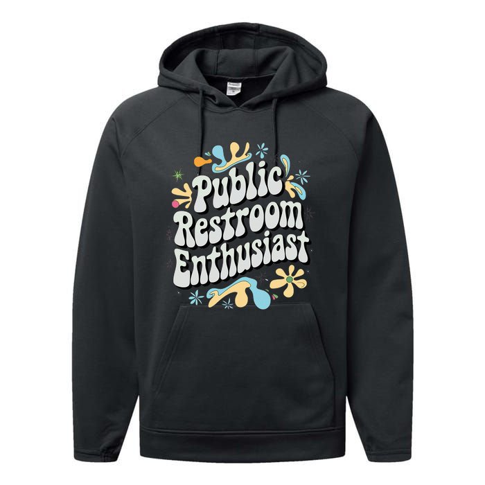 Embarrassing Public Restroom Funny Inappropriate Performance Fleece Hoodie