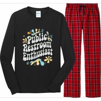 Embarrassing Public Restroom Funny Inappropriate Long Sleeve Pajama Set