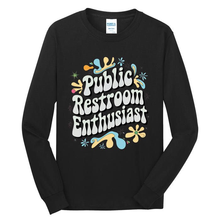 Embarrassing Public Restroom Funny Inappropriate Tall Long Sleeve T-Shirt