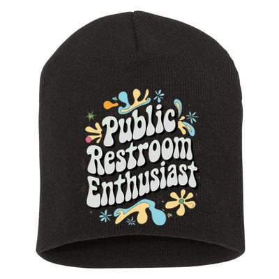 Embarrassing Public Restroom Funny Inappropriate Short Acrylic Beanie