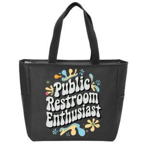 Embarrassing Public Restroom Funny Inappropriate Zip Tote Bag