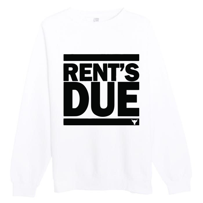 Embiid Project Rock Rents Due Premium Crewneck Sweatshirt