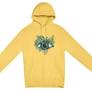 Eye Protection Symbol Magic Wisdom Light Amulet Horus Yoga Gift Premium Pullover Hoodie