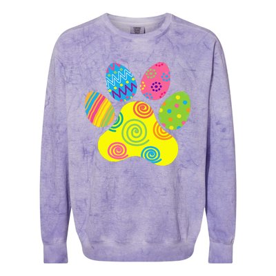 Easter Pet Sitter Paw Art Bunny Ears Eggs Funny Colorblast Crewneck Sweatshirt