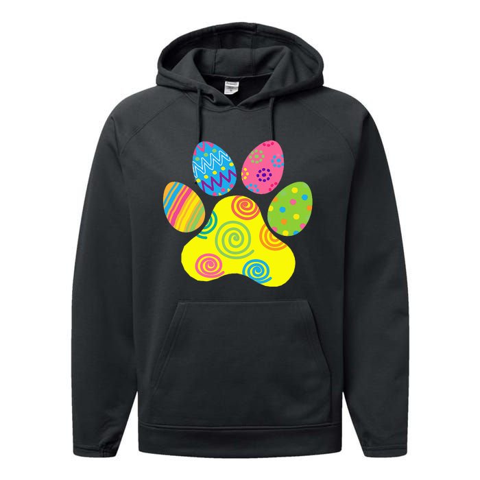 Easter Pet Sitter Paw Art Bunny Ears Eggs Funny Performance Fleece Hoodie