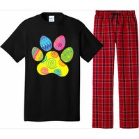 Easter Pet Sitter Paw Art Bunny Ears Eggs Funny Pajama Set