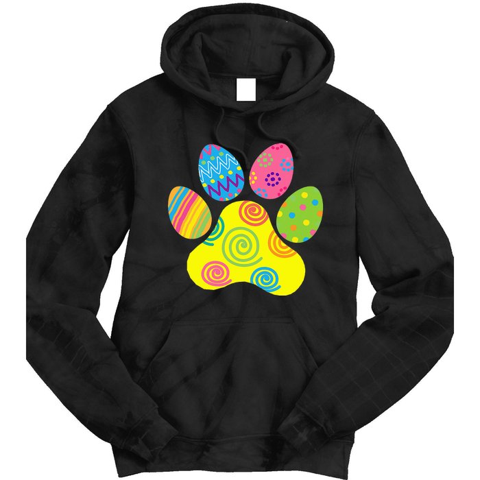 Easter Pet Sitter Paw Art Bunny Ears Eggs Funny Tie Dye Hoodie