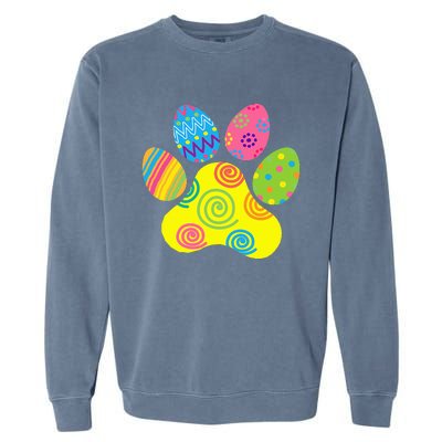 Easter Pet Sitter Paw Art Bunny Ears Eggs Funny Garment-Dyed Sweatshirt