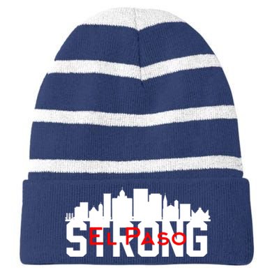 El Paso Strong #ElPaso Striped Beanie with Solid Band