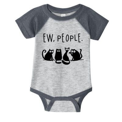 Ew People Speak Black Cat Animals Mood Funnny Sad Cat Friend Infant Baby Jersey Bodysuit