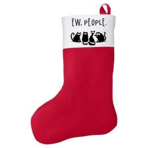 Ew People Speak Black Cat Animals Mood Funnny Sad Cat Friend Felt Holiday Christmas Stocking