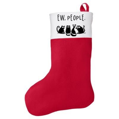 Ew People Speak Black Cat Animals Mood Funnny Sad Cat Friend Felt Holiday Christmas Stocking