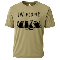 Ew People Speak Black Cat Animals Mood Funnny Sad Cat Friend Cooling Performance Crew T-Shirt