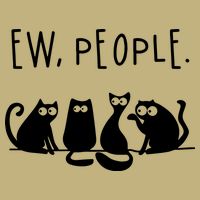 Ew People Speak Black Cat Animals Mood Funnny Sad Cat Friend Cooling Performance Crew T-Shirt