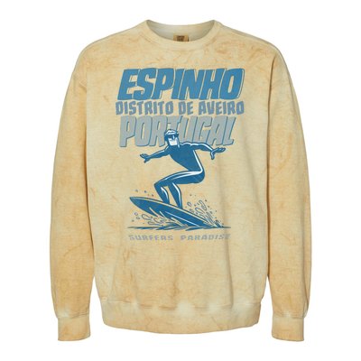 Espinho Portugal Surf Spot Colorblast Crewneck Sweatshirt