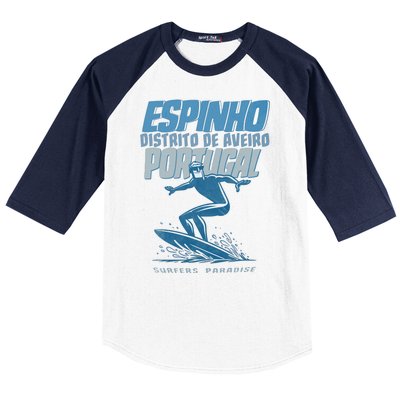 Espinho Portugal Surf Spot Baseball Sleeve Shirt