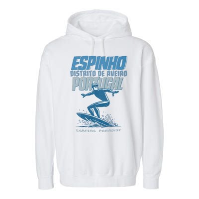 Espinho Portugal Surf Spot Garment-Dyed Fleece Hoodie