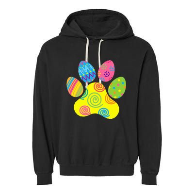 Easter Pet Sitter Paw Art funny easter day rabbit Garment-Dyed Fleece Hoodie