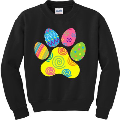 Easter Pet Sitter Paw Art funny easter day rabbit Kids Sweatshirt