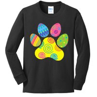 Easter Pet Sitter Paw Art funny easter day rabbit Kids Long Sleeve Shirt