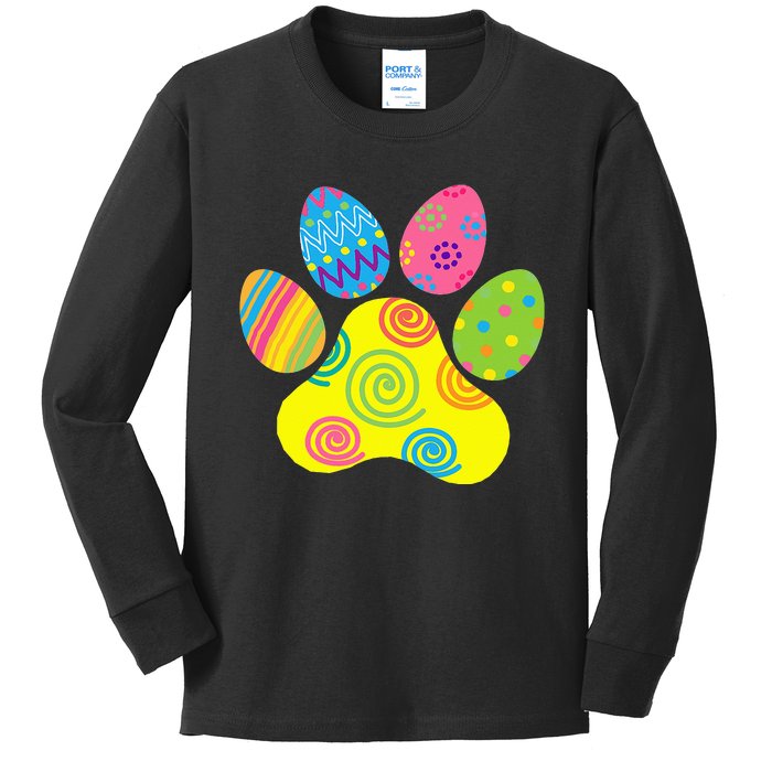 Easter Pet Sitter Paw Art funny easter day rabbit Kids Long Sleeve Shirt