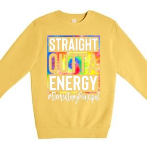 Elementary Principal Straight Outta Energy Premium Crewneck Sweatshirt