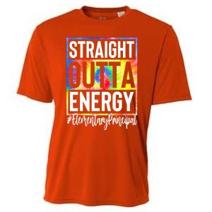 Elementary Principal Straight Outta Energy Cooling Performance Crew T-Shirt