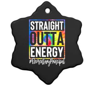 Elementary Principal Straight Outta Energy Ceramic Star Ornament