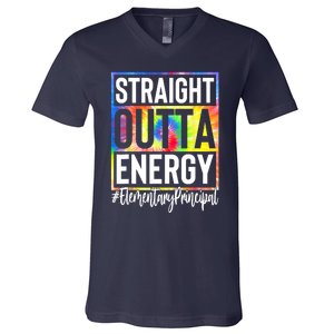 Elementary Principal Straight Outta Energy V-Neck T-Shirt