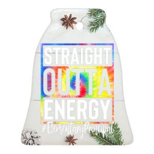 Elementary Principal Straight Outta Energy Ceramic Bell Ornament