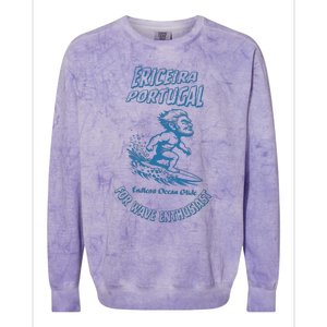 Ericeira Portugal Surfer Colorblast Crewneck Sweatshirt