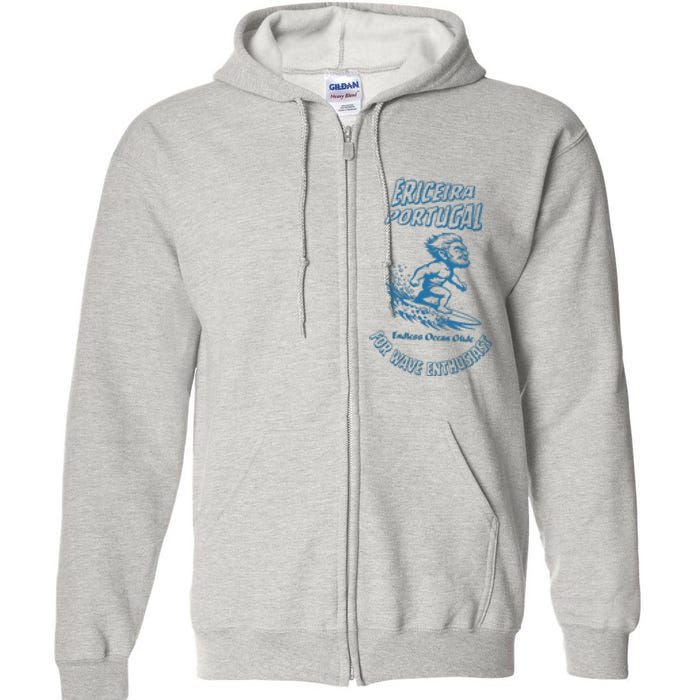 Ericeira Portugal Surfer Full Zip Hoodie