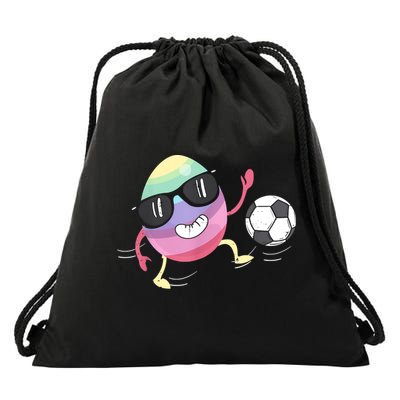 Eggs Playing Soccer Easter Day Men Vintage Drawstring Bag