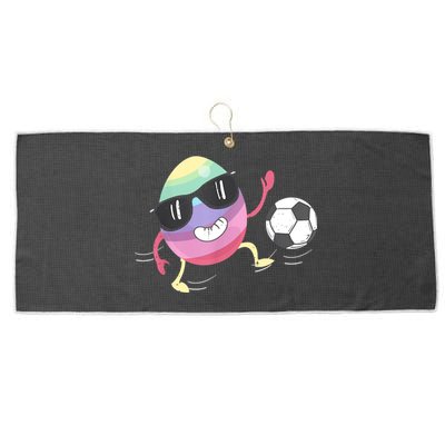 Eggs Playing Soccer Easter Day Men Vintage Large Microfiber Waffle Golf Towel