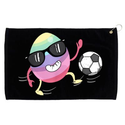 Eggs Playing Soccer Easter Day Men Vintage Grommeted Golf Towel