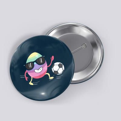 Eggs Playing Soccer Easter Day Men Vintage Button